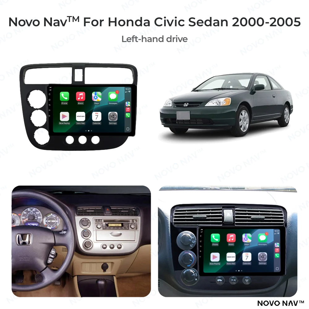 Honda Civic Sedan 2000-2005 CarPlay and Android Auto Upgrade Kit