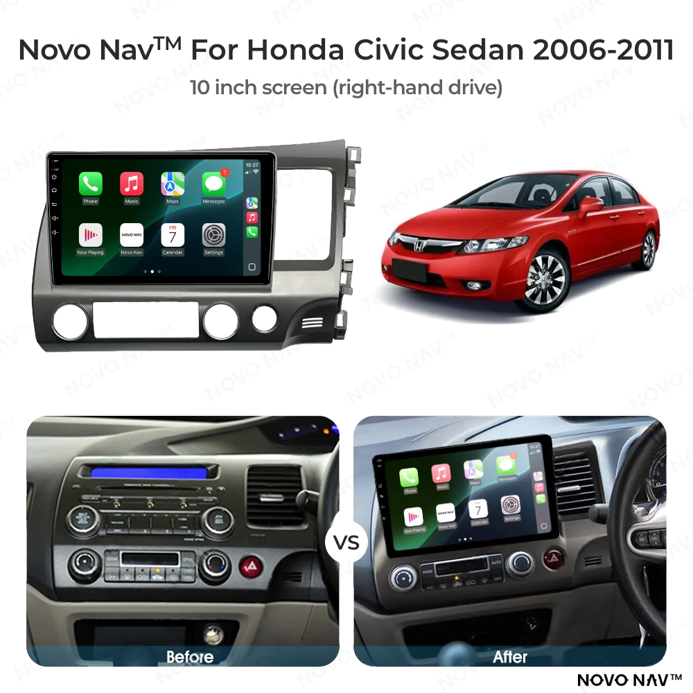 Honda Civic Sedan 2006-2011 CarPlay and Android Auto Upgrade Kit