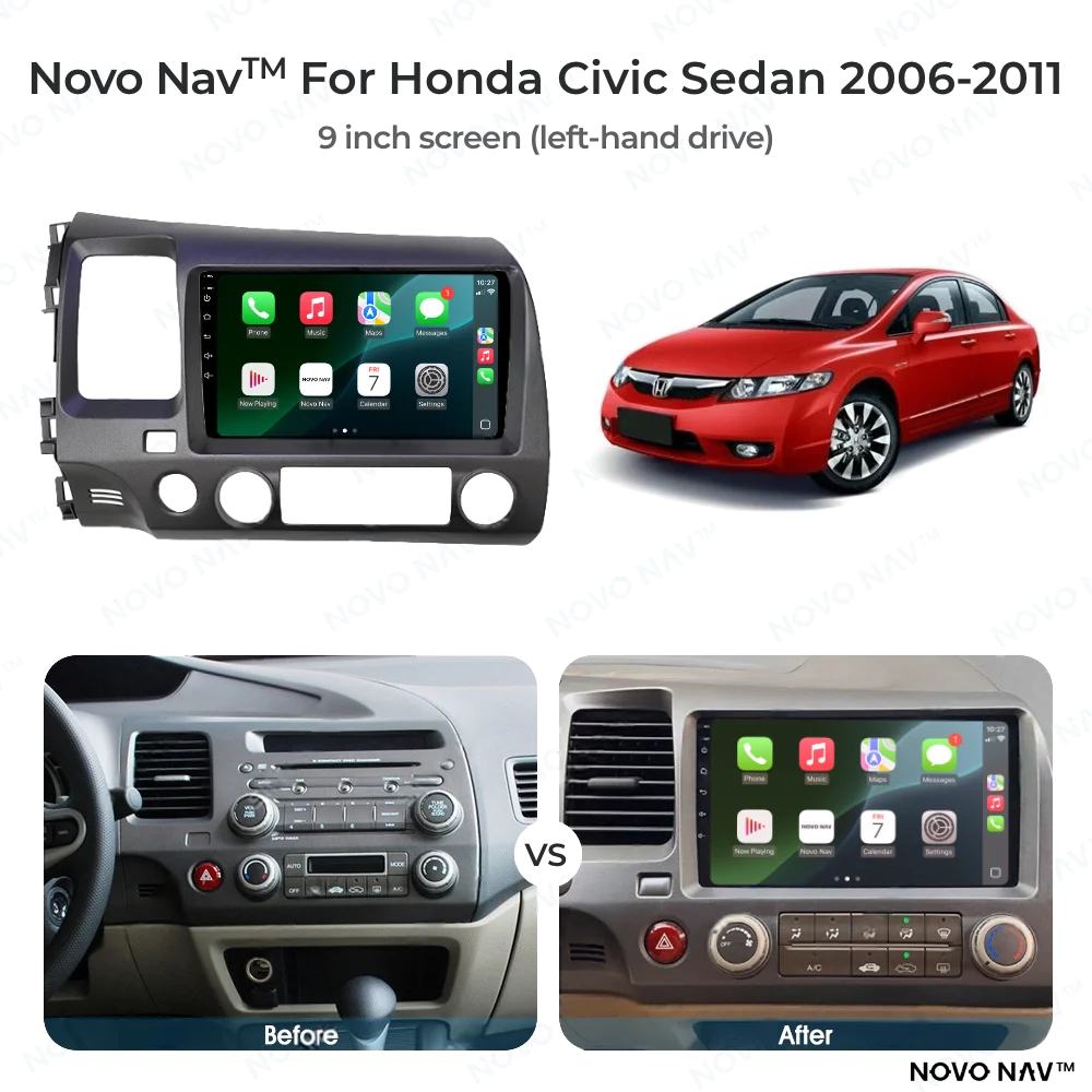 Honda Civic Sedan 2006-2011 CarPlay and Android Auto Upgrade Kit