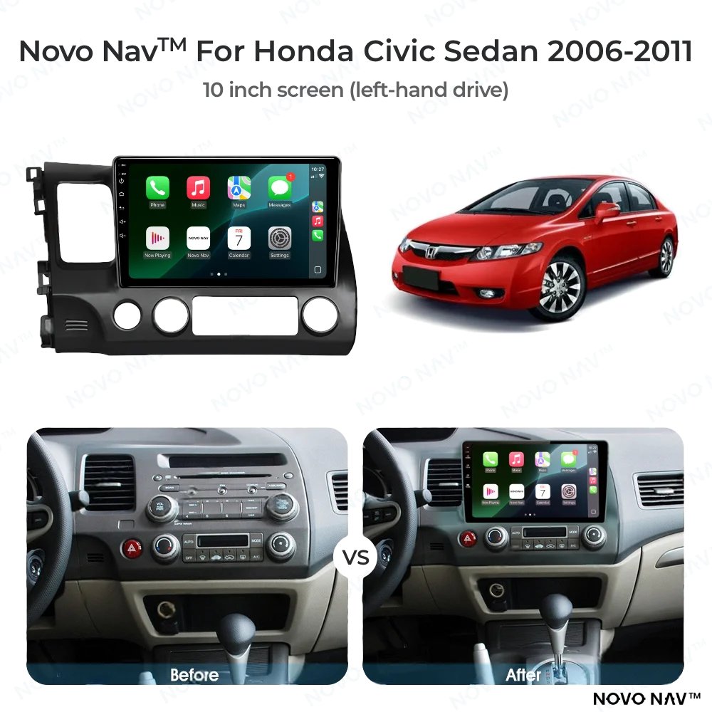 Honda Civic Sedan 2006-2011 CarPlay and Android Auto Upgrade Kit