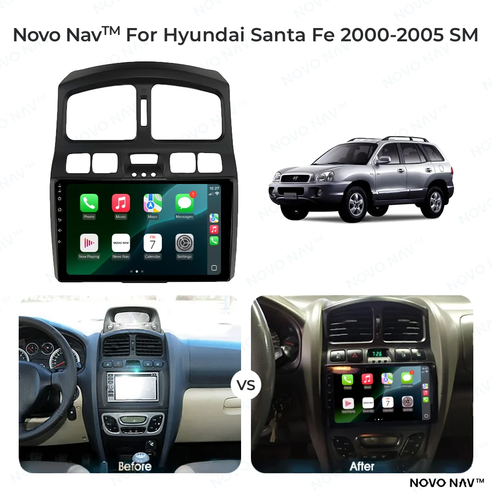 Hyundai Santa Fe 2000-2005 CarPlay and Android Auto Upgrade Kit