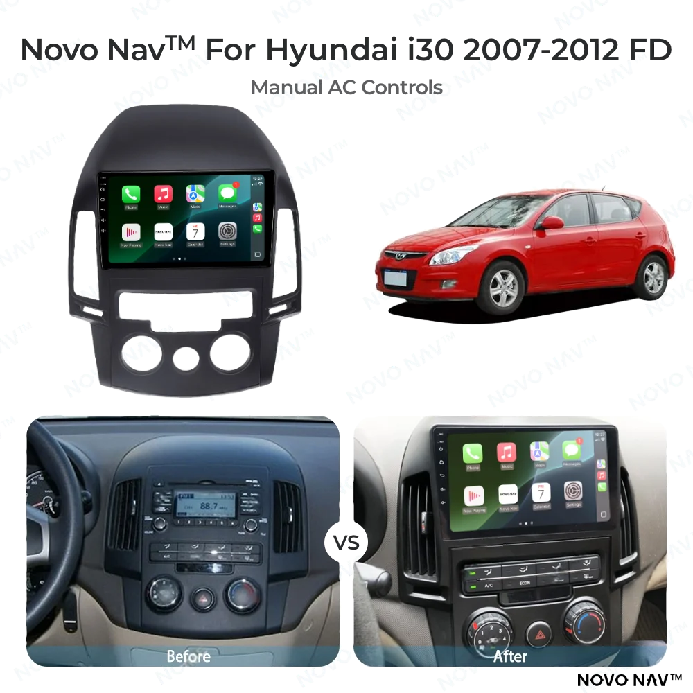 Hyundai i30 2007-2012 CarPlay and Android Auto Upgrade Kit