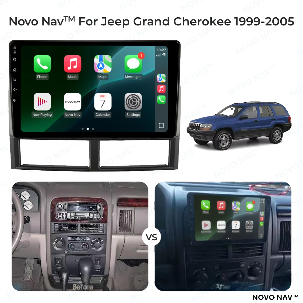 Jeep Grand Cherokee 1999-2005 CarPlay and Android Auto Upgrade Kit