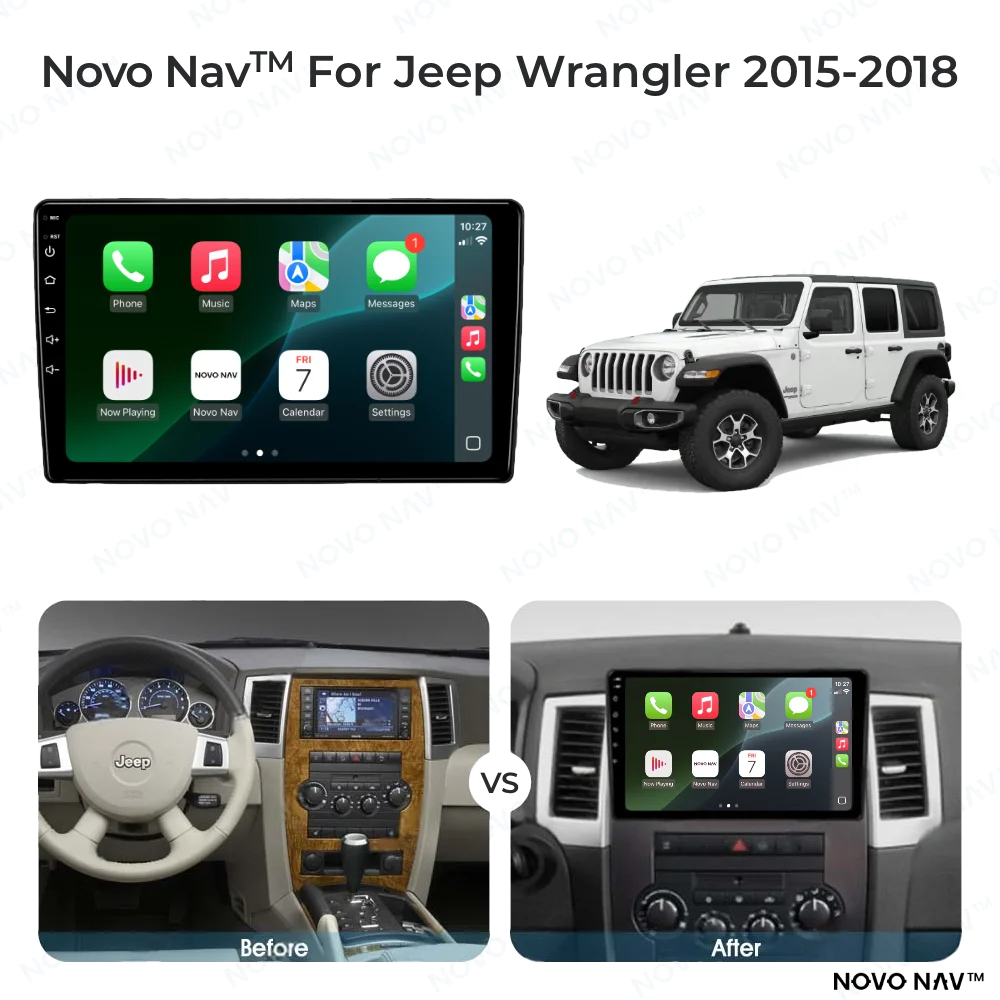 Jeep Wrangler 2015-2018 CarPlay and Android Auto Upgrade Kit