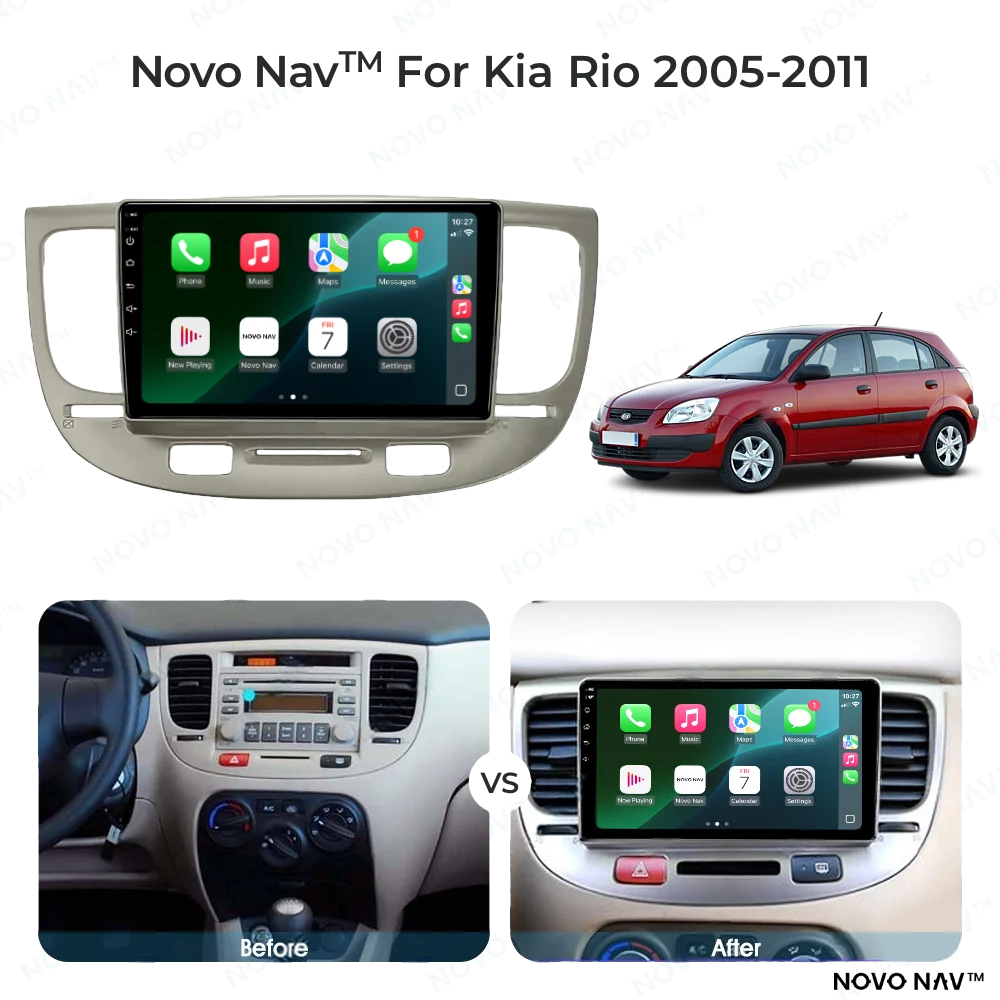 Kia Rio 2005-2011 CarPlay and Android Auto Upgrade Kit