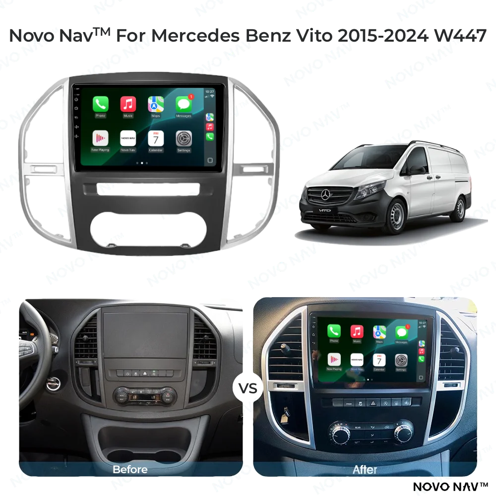 Mercedes Benz Vito 2015-2024 W447 CarPlay and Android Auto Upgrade Kit