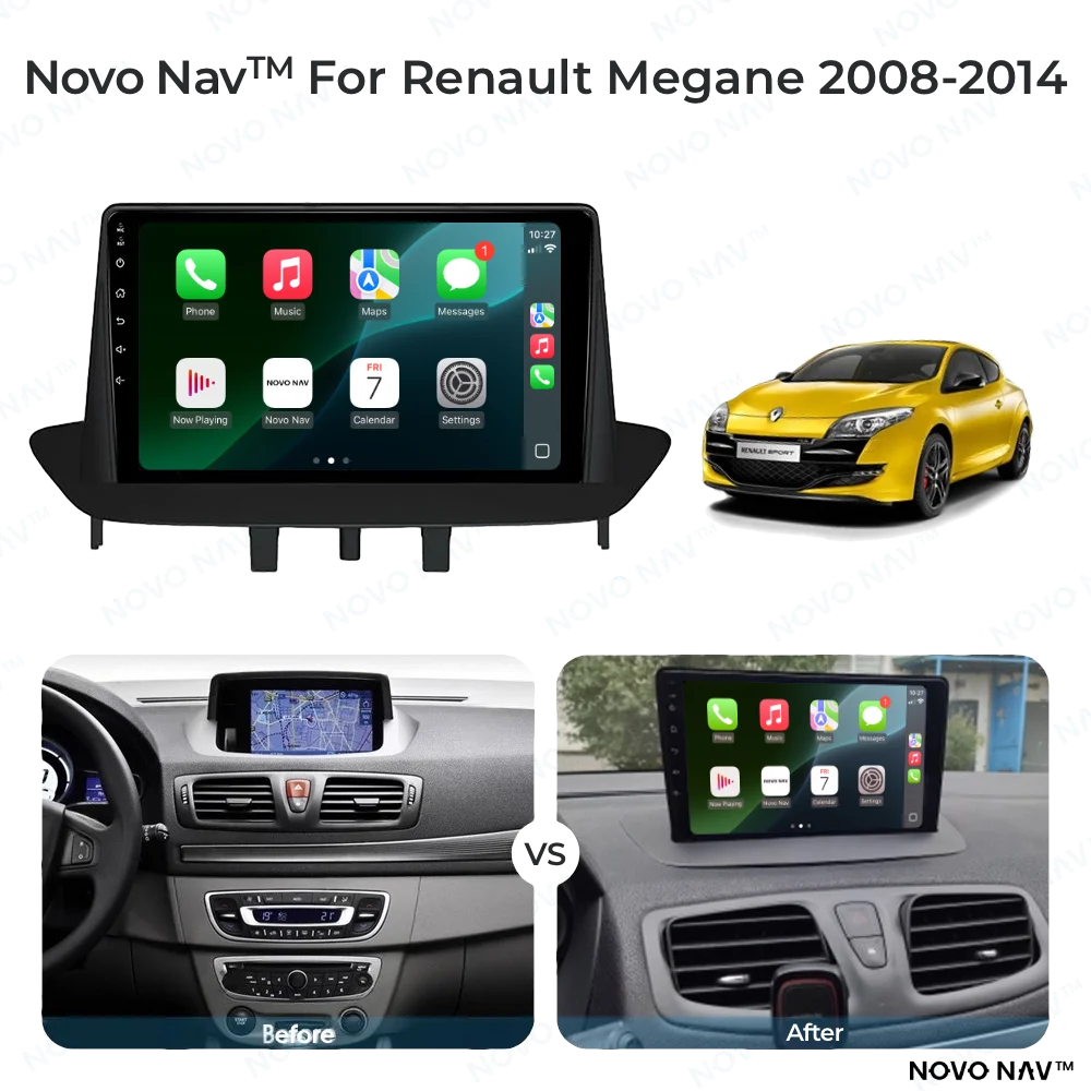 Renault Megane 2008-2014 CarPlay and Android Auto Upgrade Kit