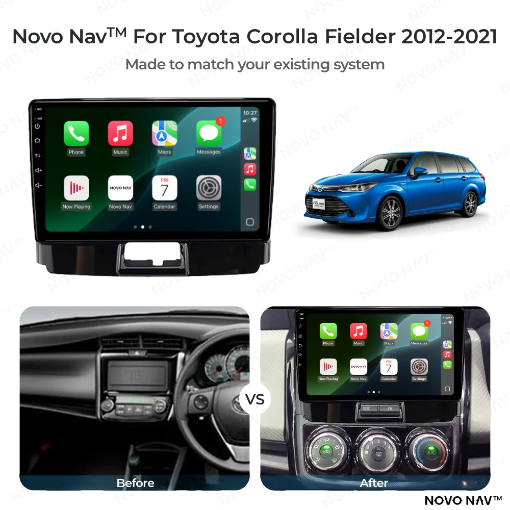 Toyota Corolla Fielder 2012-2021 CarPlay and Android Auto Upgrade Kit