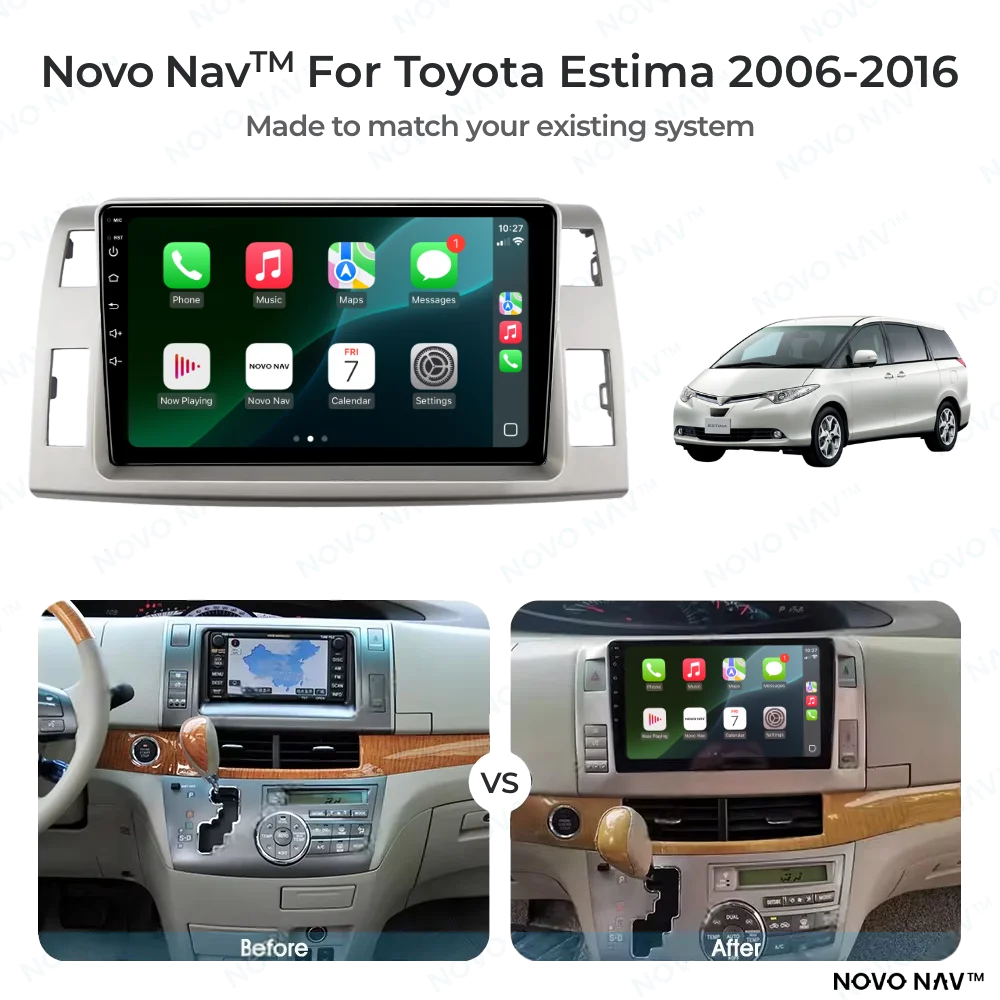 Toyota Estima 2006-2016 CarPlay and Android Auto Upgrade Kit