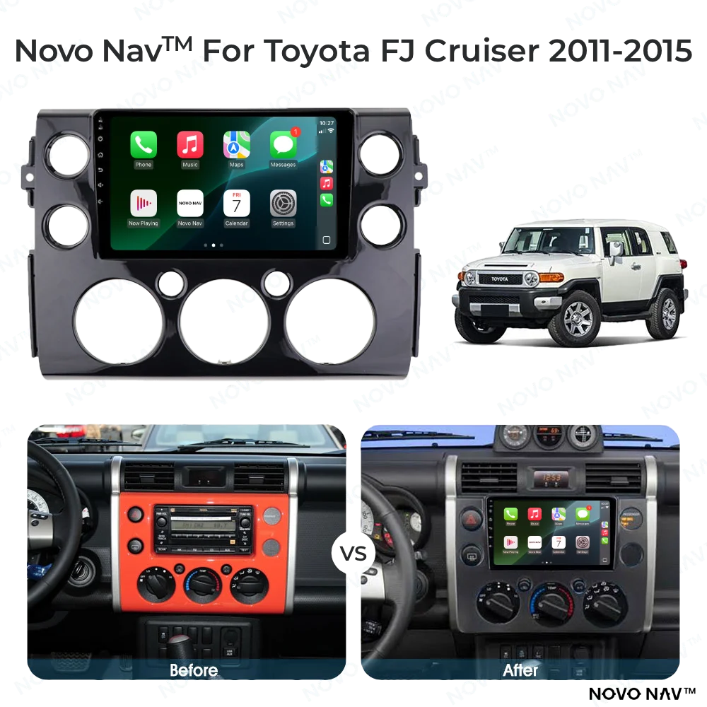 Toyota FJ Cruiser 2011-2015 CarPlay and Android Auto Upgrade Kit