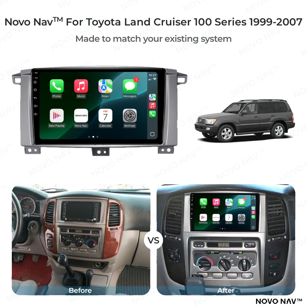 Toyota Land Cruiser 100 Series 1999-2007 CarPlay and Android Auto Upgrade Kit