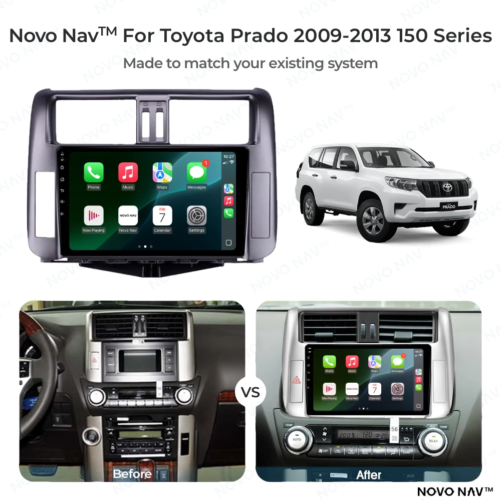 Toyota Prado 150 Series 2009-2013 CarPlay and Android Auto Upgrade Kit