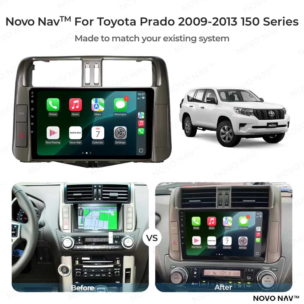 Toyota Prado 150 Series 2009-2013 CarPlay and Android Auto Upgrade Kit