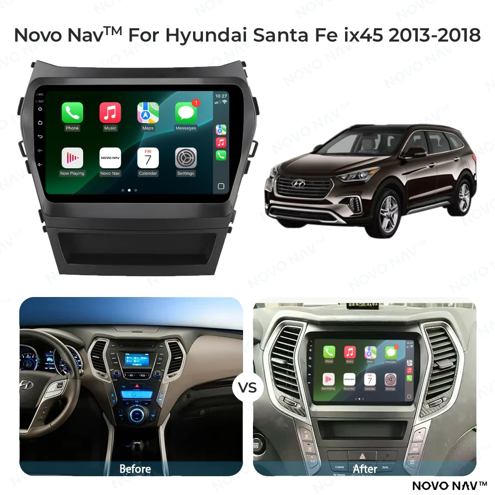 Hyundai Santa Fe 2013-2018 CarPlay and Android Auto Upgrade Kit