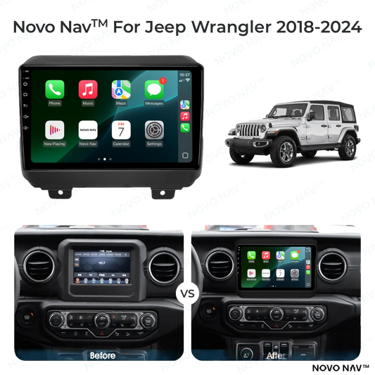 Jeep Wrangler 2018-2024 CarPlay and Android Auto Upgrade Kit