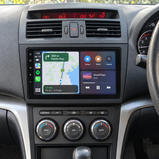 Wireless Apple CarPlay on a Novo Nav screen installed in a Mazda 6 GH 2008-2012