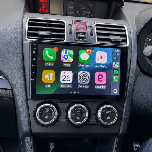 Novo Nav 9-inch Apple CarPlay upgrade fitted in a Subaru WRX