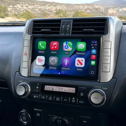 Apple CarPlay fitted in a factory-navigation Toyota Prado