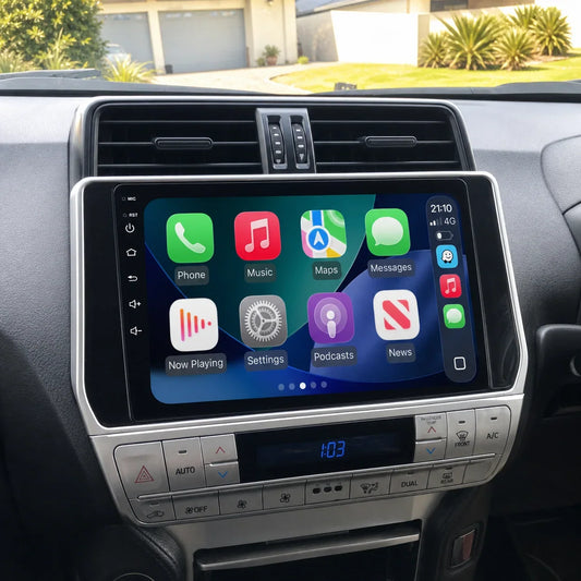 Apple CarPlay fitted in a Toyota Prado 2018-2024