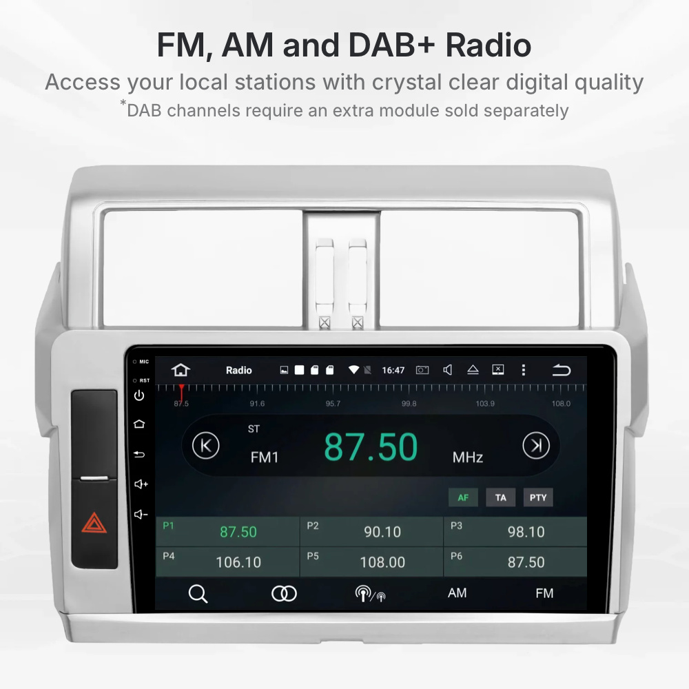 Toyota Prado 150 Series 2014-2017 CarPlay and Android Auto Upgrade Kit