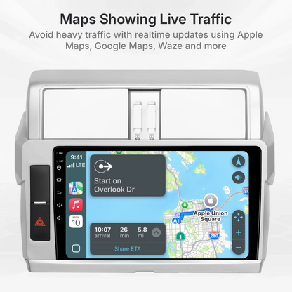 Toyota Prado 150 Series 2014-2017 CarPlay and Android Auto Upgrade Kit