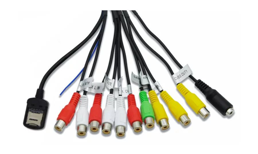 RCA connectors for aftermarket audio systems